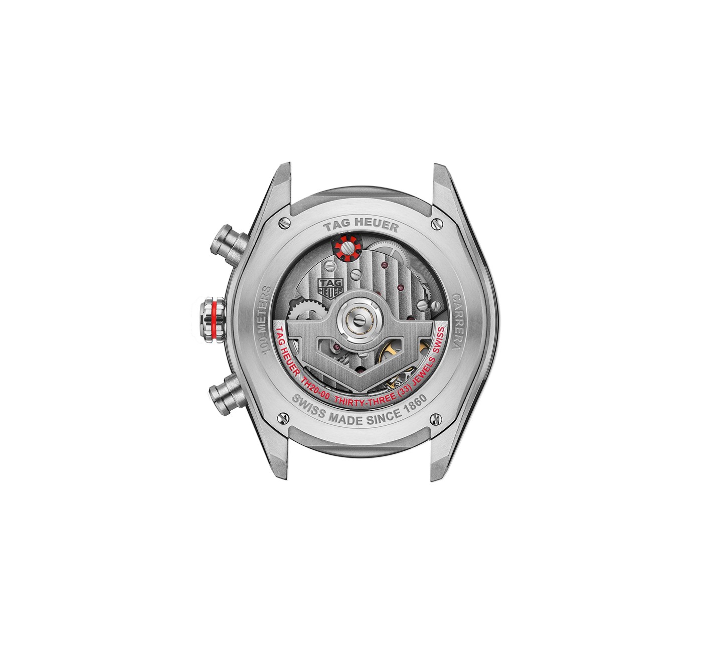 Titanium Caseback of TAG Heuer Carrera Chronograph Extreme Sport Watch